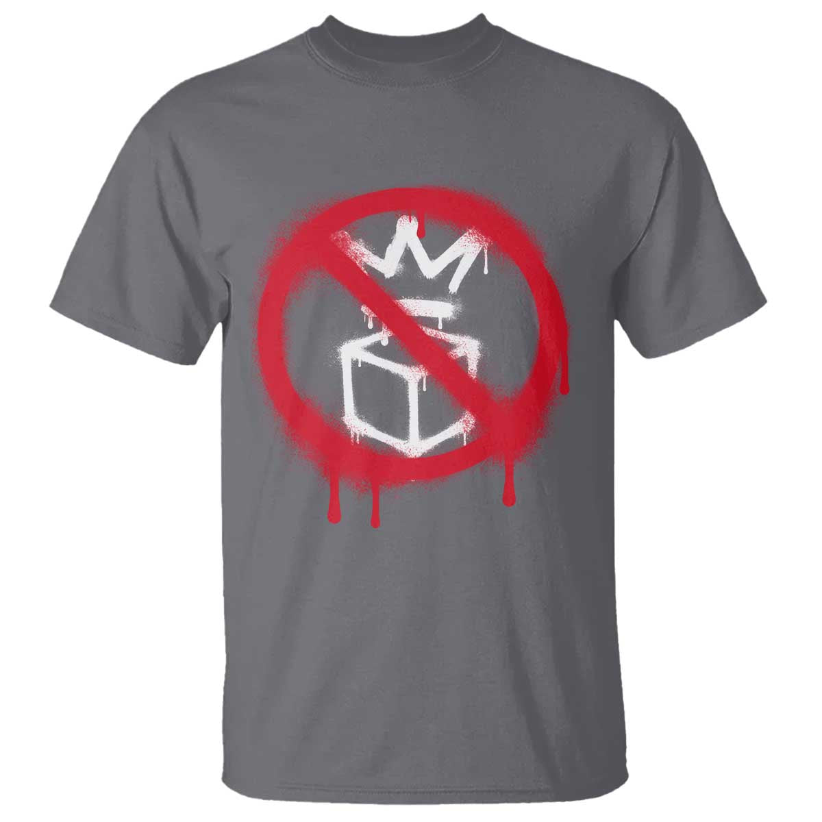 No Kings No Ice Protest T Shirt Vintage Political Stop Sign Graffiti Graphic
