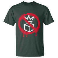 No Kings No Ice Protest T Shirt Vintage Political Stop Sign Graffiti Graphic