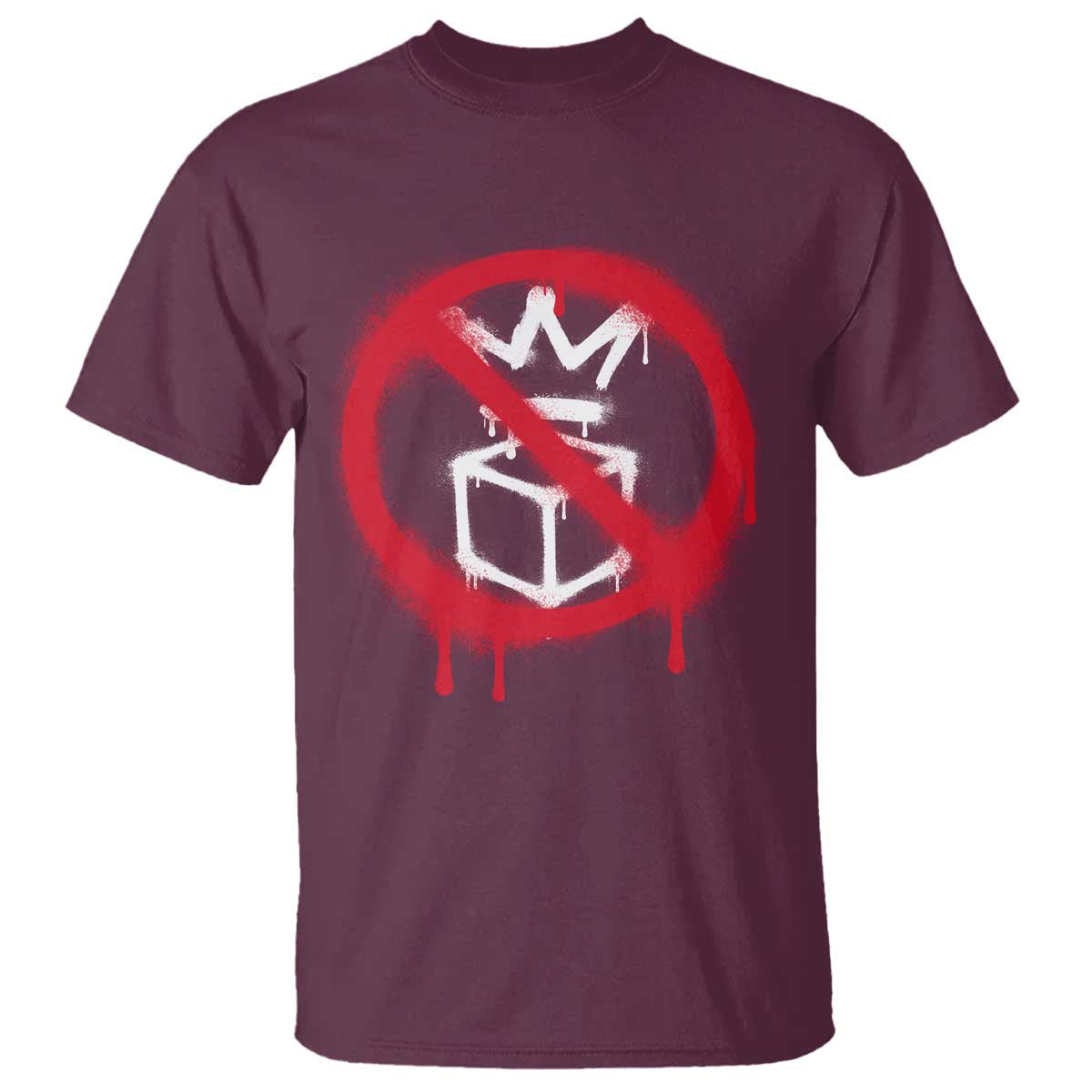 No Kings No Ice Protest T Shirt Vintage Political Stop Sign Graffiti Graphic