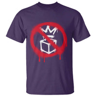 No Kings No Ice Protest T Shirt Vintage Political Stop Sign Graffiti Graphic