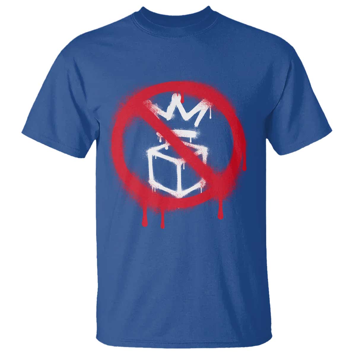 No Kings No Ice Protest T Shirt Vintage Political Stop Sign Graffiti Graphic