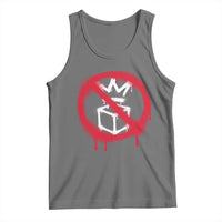 No Kings No Ice Protest Tank Top Vintage Political Stop Sign Graffiti Graphic