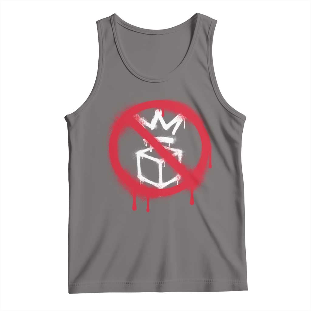 No Kings No Ice Protest Tank Top Vintage Political Stop Sign Graffiti Graphic