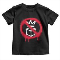 No Kings No Ice Protest Toddler T Shirt Vintage Political Stop Sign Graffiti Graphic
