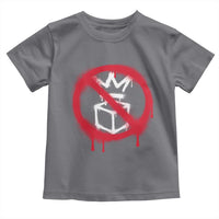 No Kings No Ice Protest Toddler T Shirt Vintage Political Stop Sign Graffiti Graphic
