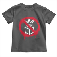 No Kings No Ice Protest Toddler T Shirt Vintage Political Stop Sign Graffiti Graphic