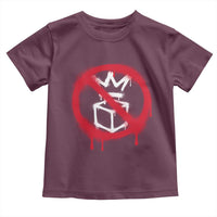 No Kings No Ice Protest Toddler T Shirt Vintage Political Stop Sign Graffiti Graphic
