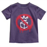 No Kings No Ice Protest Toddler T Shirt Vintage Political Stop Sign Graffiti Graphic