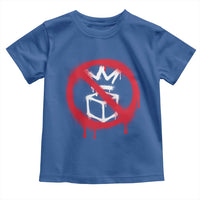 No Kings No Ice Protest Toddler T Shirt Vintage Political Stop Sign Graffiti Graphic