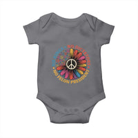 No Kings No Dictators No Felon Presidents Baby Onesie Retro Flower Peace Sign
