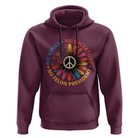 No Kings No Dictators No Felon Presidents Hoodie Retro Flower Peace Sign