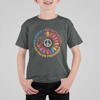 No Kings No Dictators No Felon Presidents T Shirt For Kid Retro Flower Peace Sign