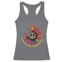 No Kings No Dictators No Felon Presidents Racerback Tank Top Retro Flower Peace Sign