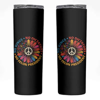 No Kings No Dictators No Felon Presidents Skinny Tumbler Retro Flower Peace Sign