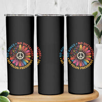 No Kings No Dictators No Felon Presidents Skinny Tumbler Retro Flower Peace Sign