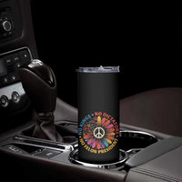 No Kings No Dictators No Felon Presidents Skinny Tumbler Retro Flower Peace Sign