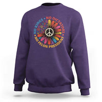 No Kings No Dictators No Felon Presidents Sweatshirt Retro Flower Peace Sign