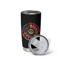 No Kings No Dictators No Felon Presidents Tumbler Cup Retro Flower Peace Sign