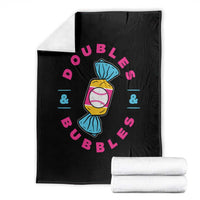 Doubles and Bubbles Baseball Candy Gum Throw Blanket