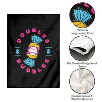 Doubles and Bubbles Baseball Candy Gum Garden Flag