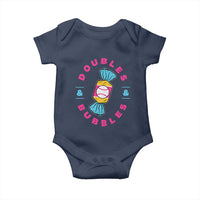 Doubles and Bubbles Baseball Candy Gum Baby Onesie