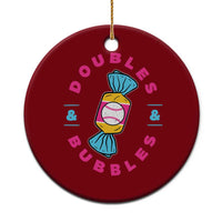 Doubles and Bubbles Baseball Candy Gum Ceramic Ornament