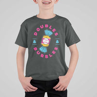 Doubles and Bubbles Baseball Candy Gum T Shirt For Kid