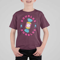 Doubles and Bubbles Baseball Candy Gum T Shirt For Kid