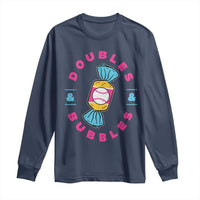 Doubles and Bubbles Baseball Candy Gum Long Sleeve Shirt