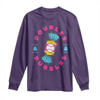 Doubles and Bubbles Baseball Candy Gum Long Sleeve Shirt