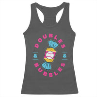 Doubles and Bubbles Baseball Candy Gum Racerback Tank Top