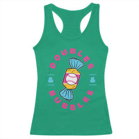 Doubles and Bubbles Baseball Candy Gum Racerback Tank Top