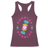 Doubles and Bubbles Baseball Candy Gum Racerback Tank Top