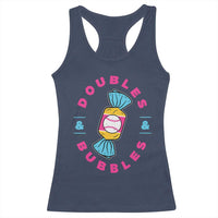 Doubles and Bubbles Baseball Candy Gum Racerback Tank Top