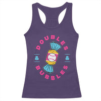 Doubles and Bubbles Baseball Candy Gum Racerback Tank Top