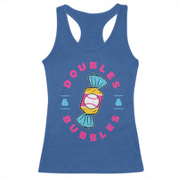 Doubles and Bubbles Baseball Candy Gum Racerback Tank Top