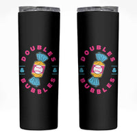 Doubles and Bubbles Baseball Candy Gum Skinny Tumbler