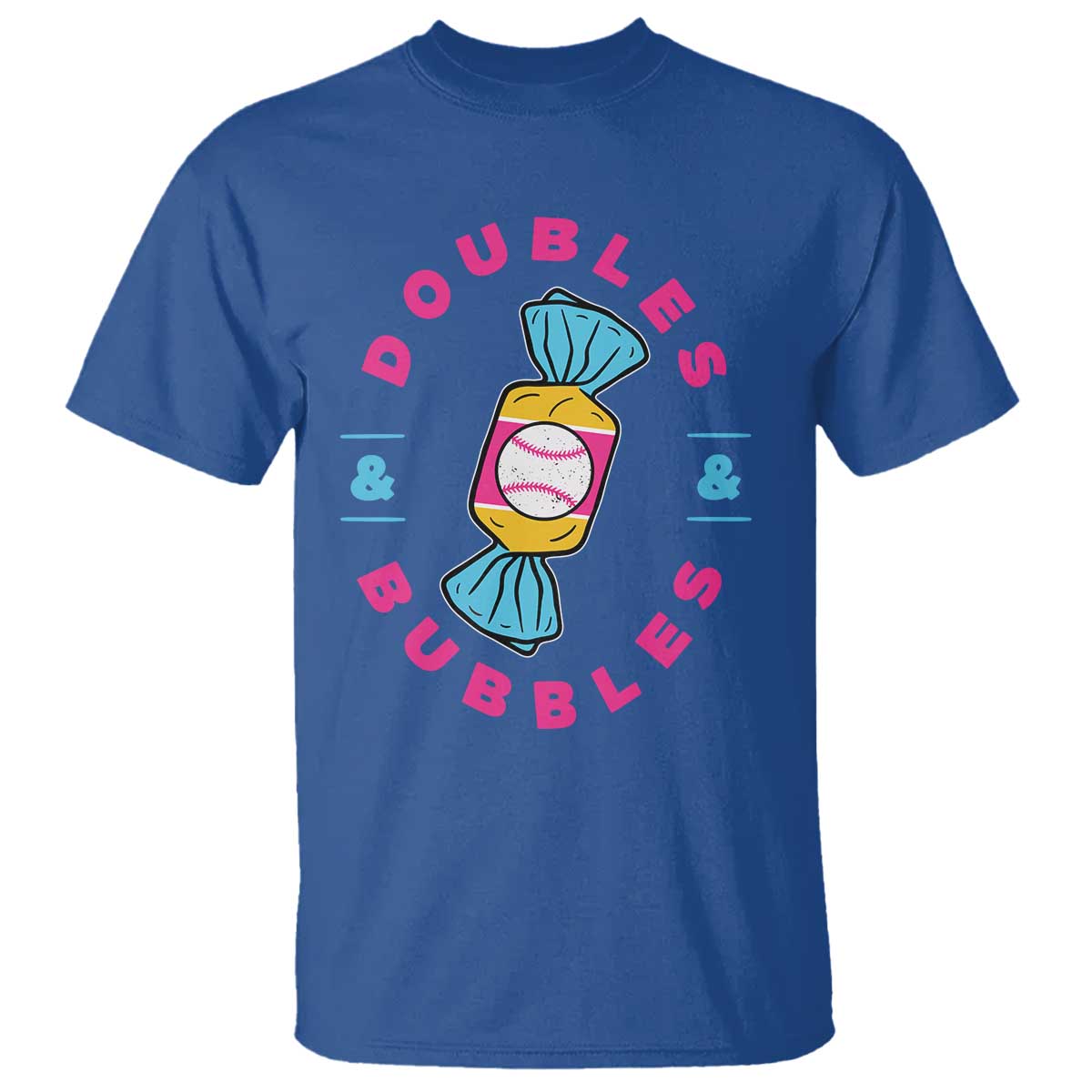 Doubles and Bubbles Baseball Candy Gum T Shirt