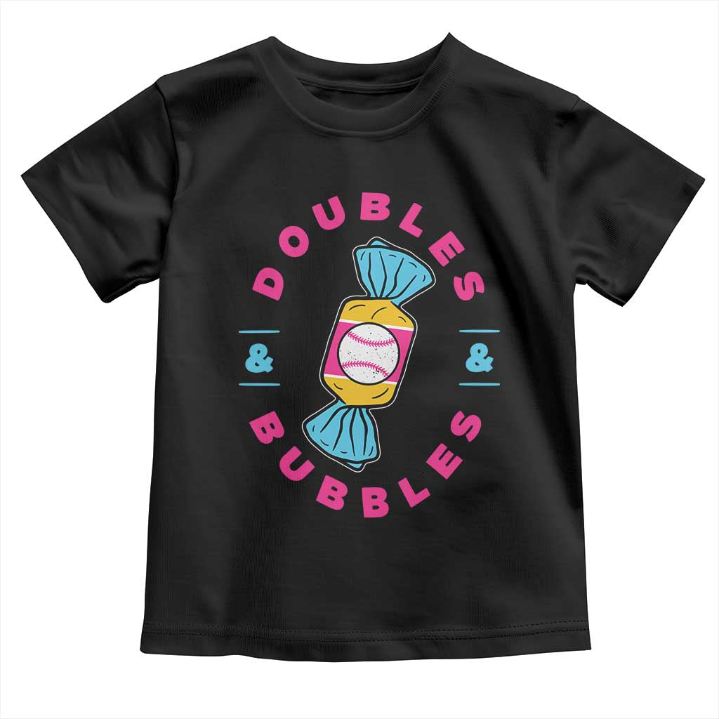 Doubles and Bubbles Baseball Candy Gum Toddler T Shirt