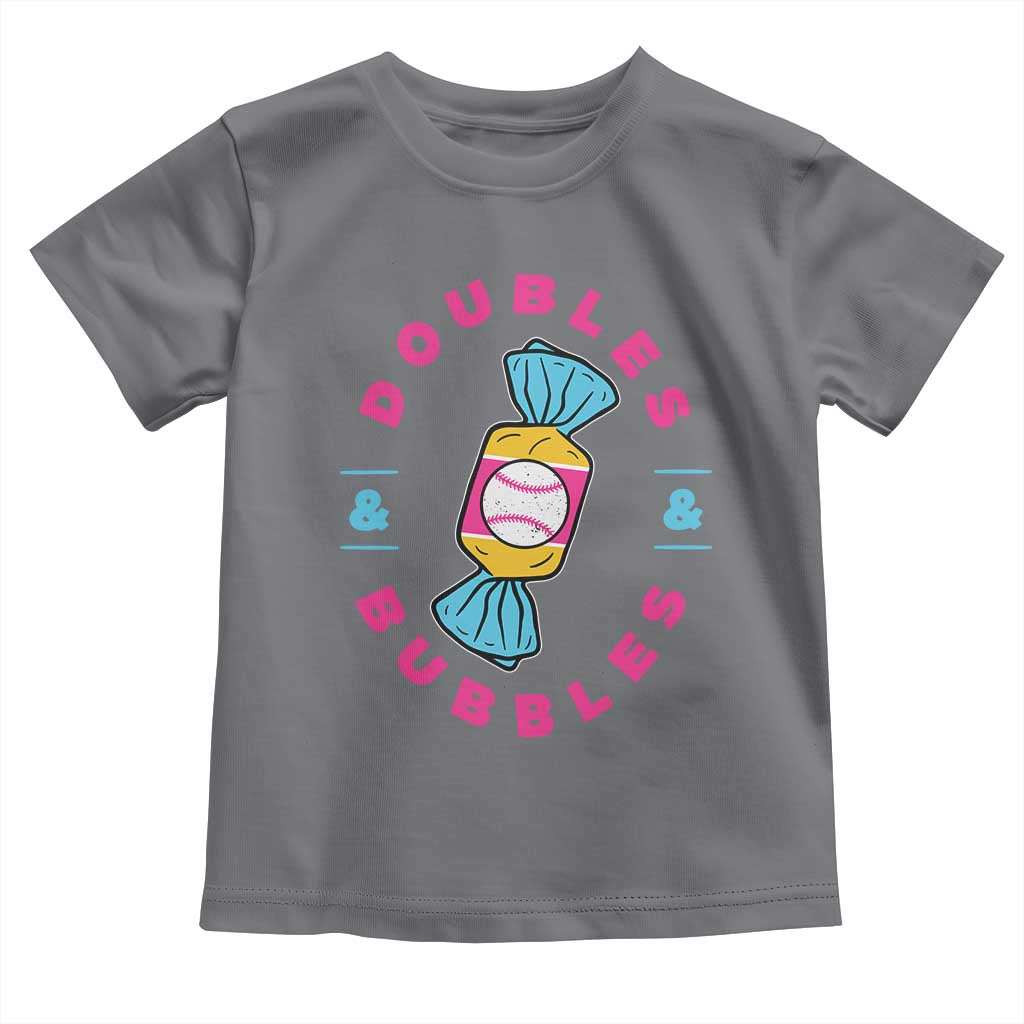 Doubles and Bubbles Baseball Candy Gum Toddler T Shirt