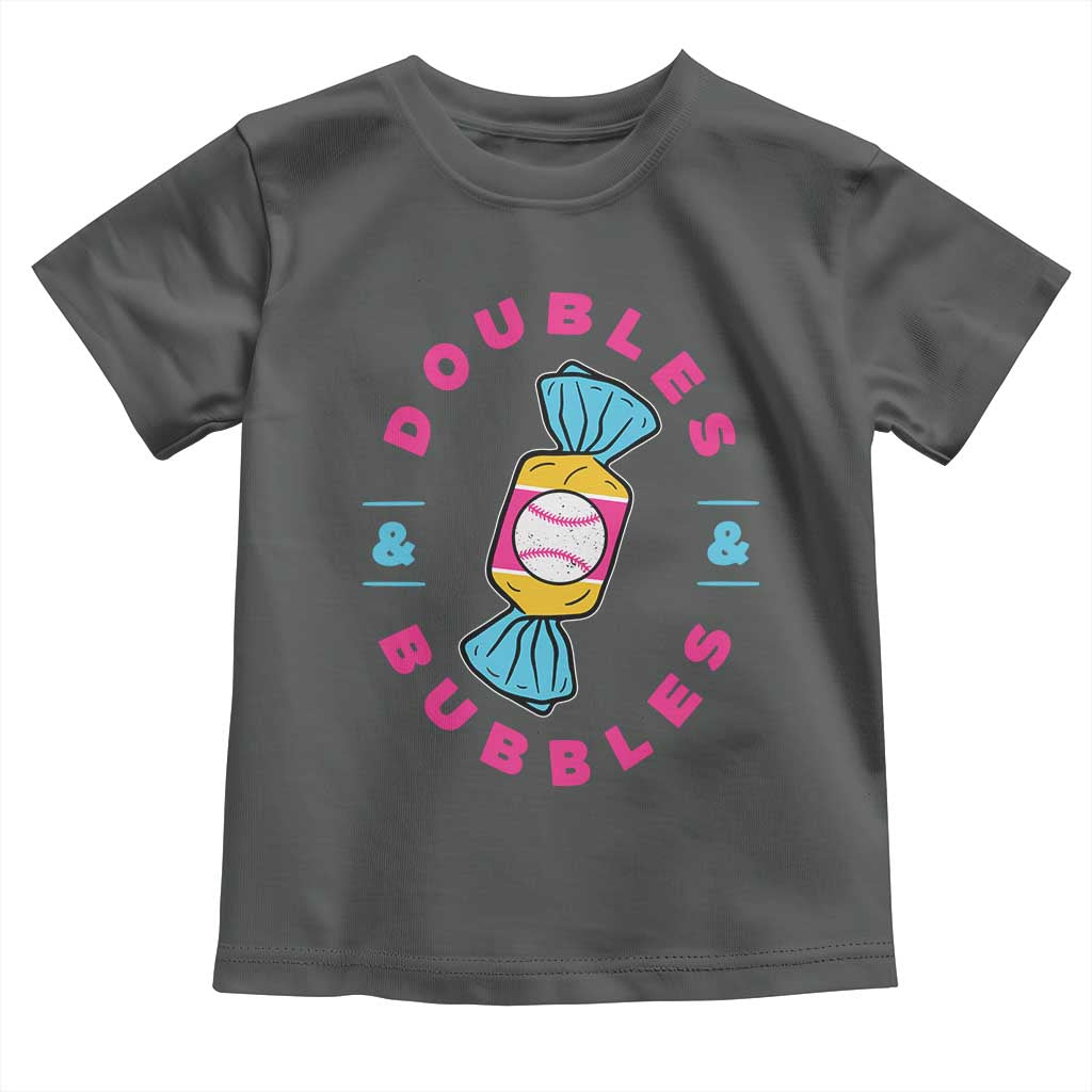Doubles and Bubbles Baseball Candy Gum Toddler T Shirt