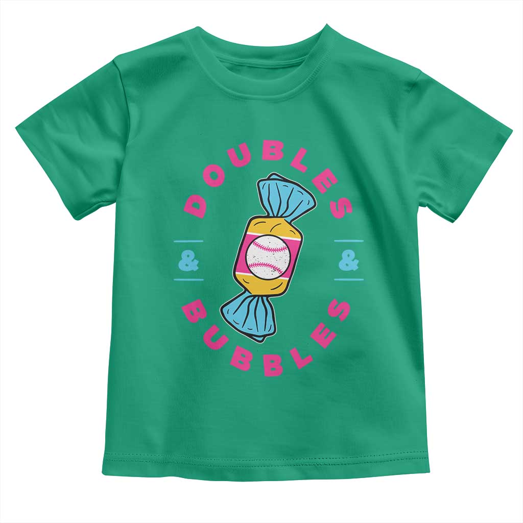 Doubles and Bubbles Baseball Candy Gum Toddler T Shirt