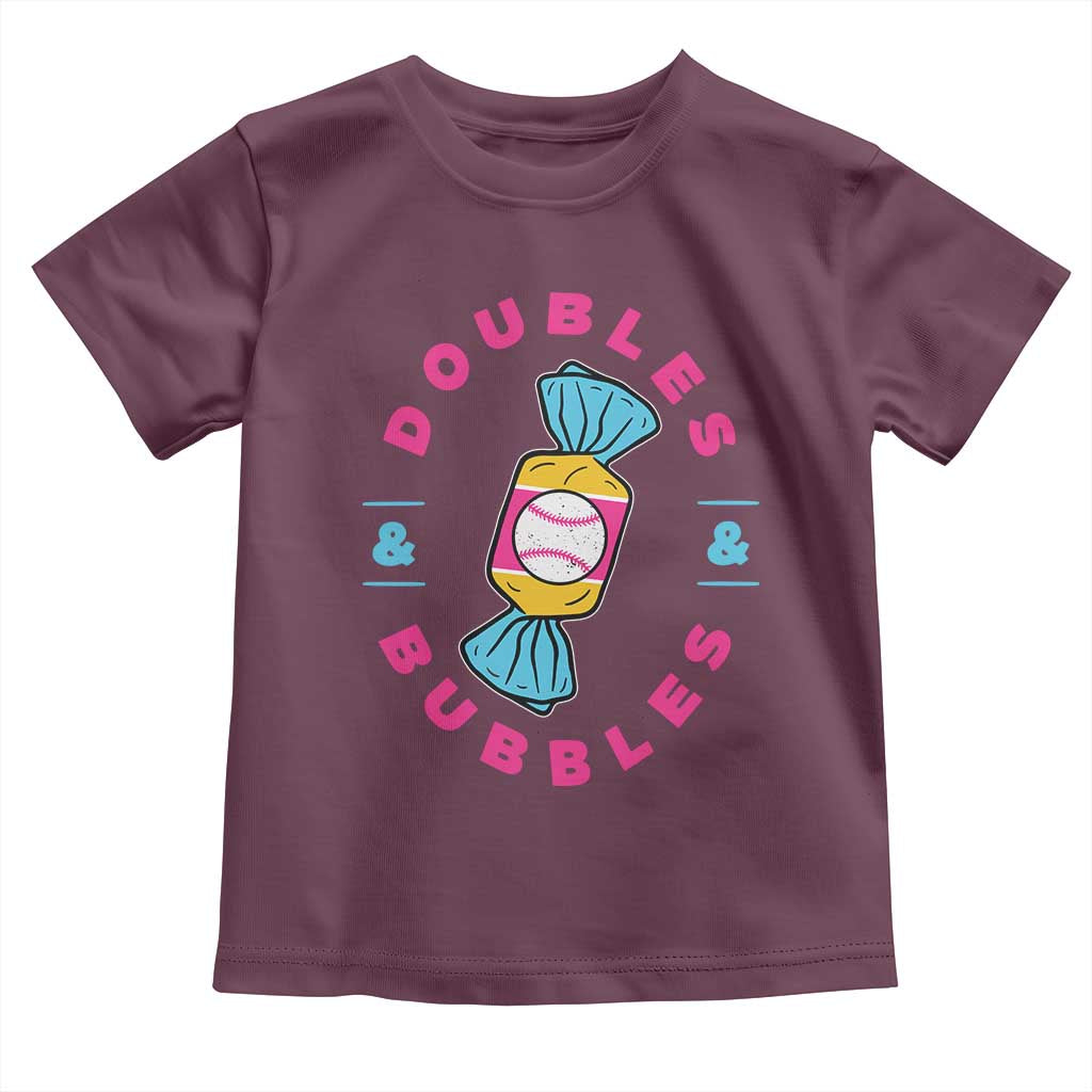 Doubles and Bubbles Baseball Candy Gum Toddler T Shirt