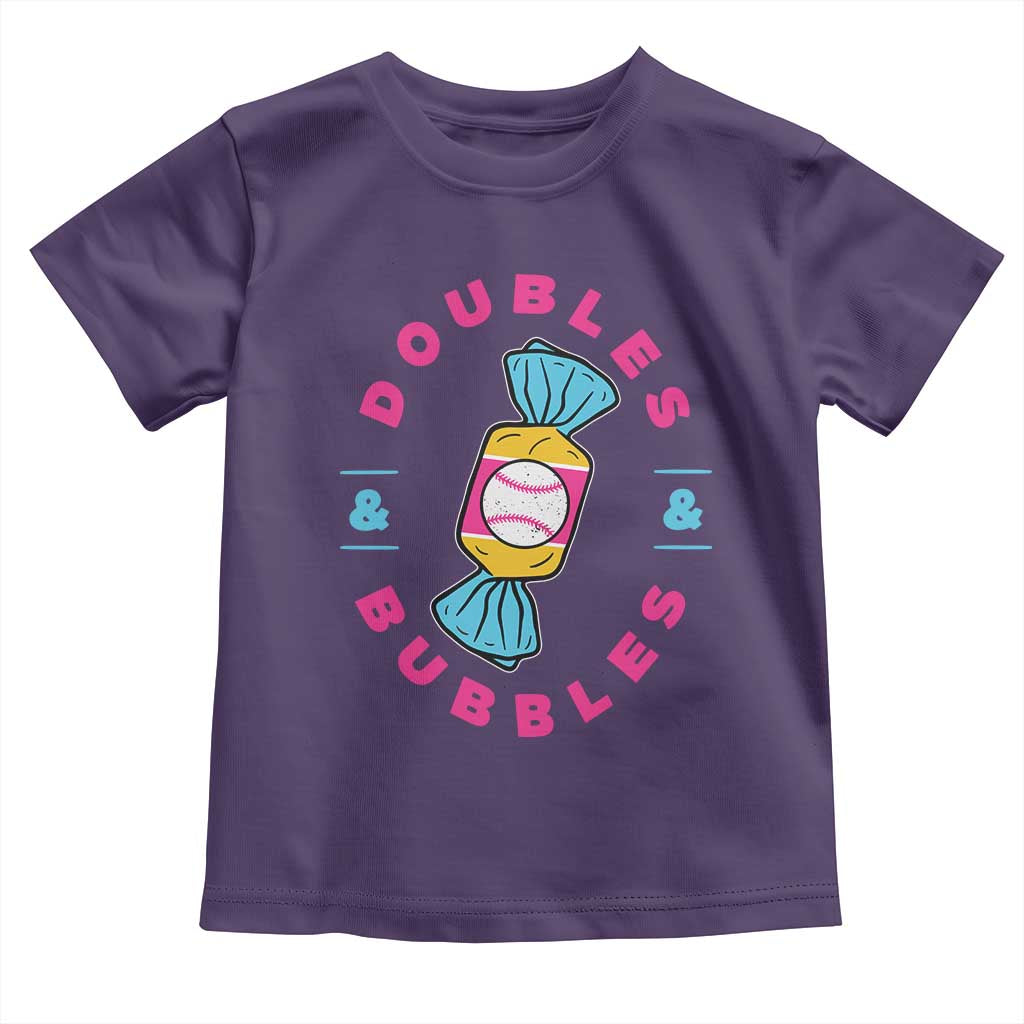 Doubles and Bubbles Baseball Candy Gum Toddler T Shirt