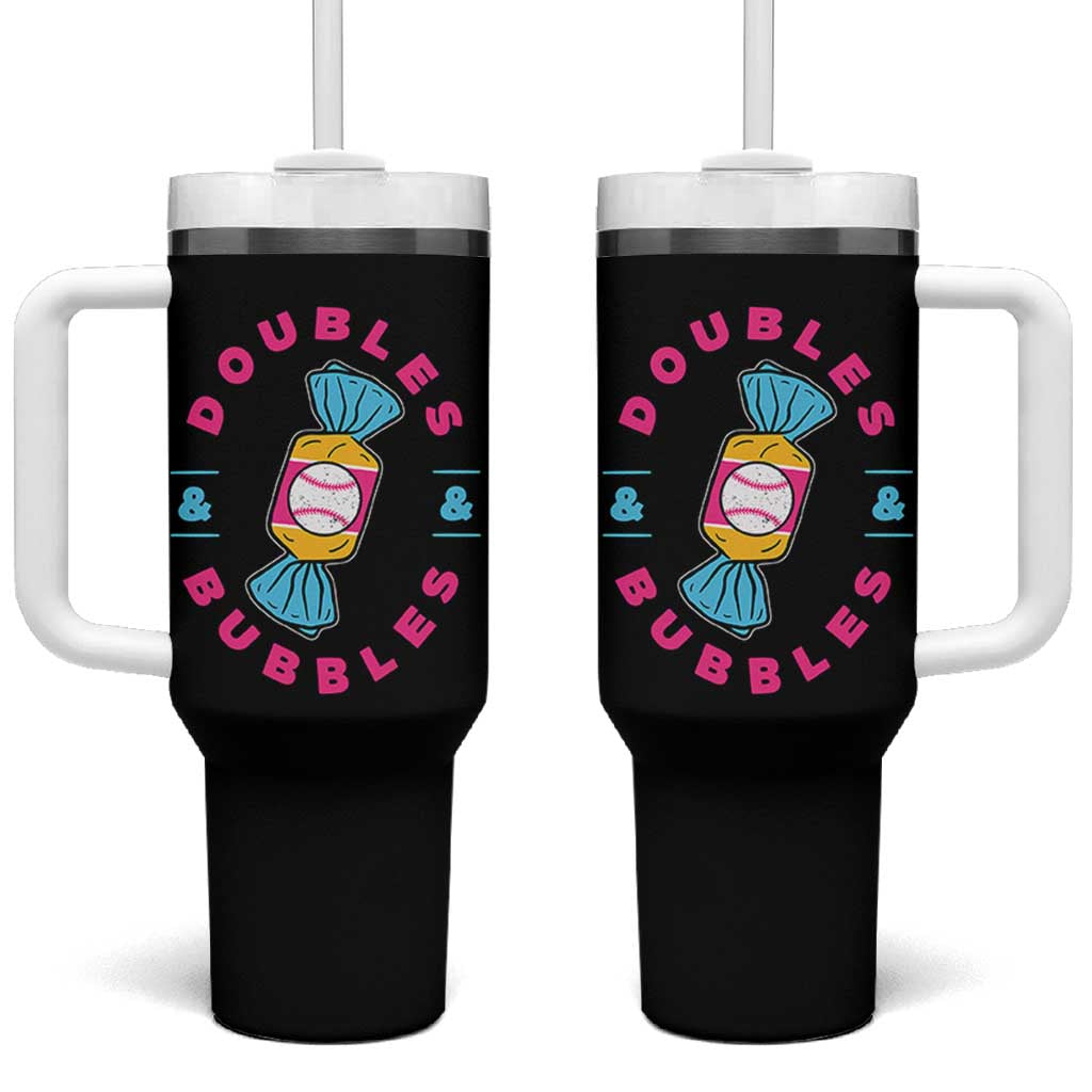 Doubles and Bubbles Baseball Candy Gum Tumbler With Handle