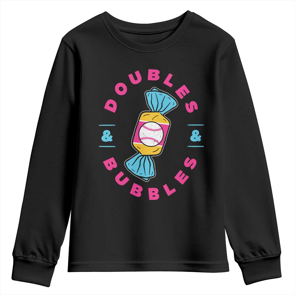 Doubles and Bubbles Baseball Candy Gum Youth Sweatshirt