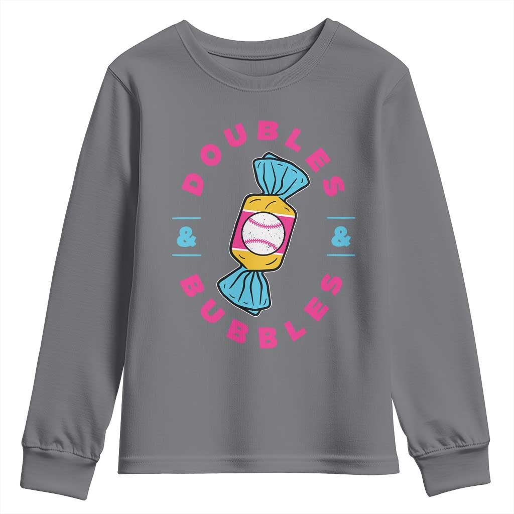 Doubles and Bubbles Baseball Candy Gum Youth Sweatshirt