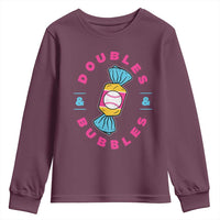 Doubles and Bubbles Baseball Candy Gum Youth Sweatshirt