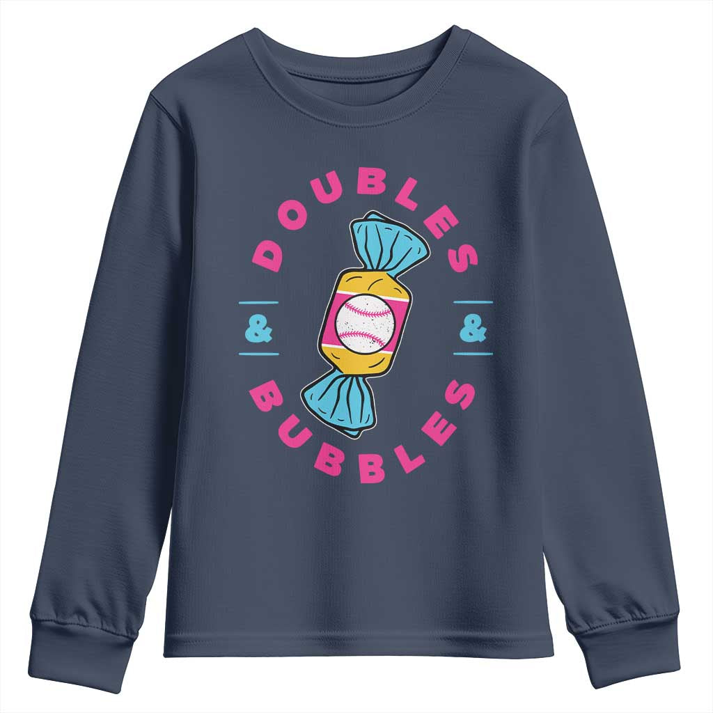 Doubles and Bubbles Baseball Candy Gum Youth Sweatshirt