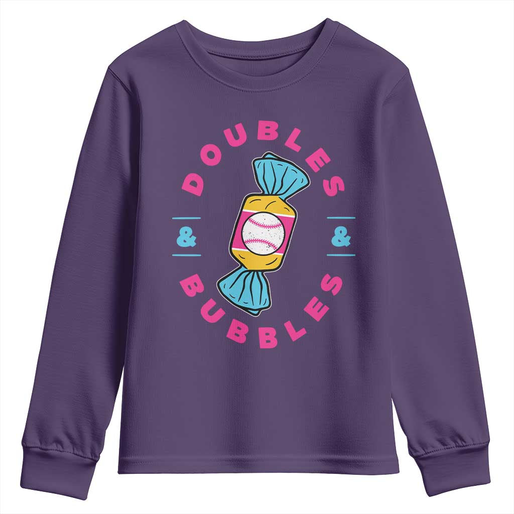 Doubles and Bubbles Baseball Candy Gum Youth Sweatshirt